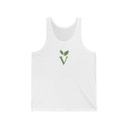 Vegan Leaf ‘V’ Tank Top – Minimal Plant-Based Pride Sleeveless Shirt